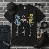 Retro Foxtrots Deltas Tangos Flower Tall T-Shirt