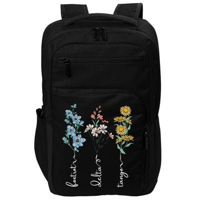 Retro Foxtrots Deltas Tangos Flower Impact Tech Backpack