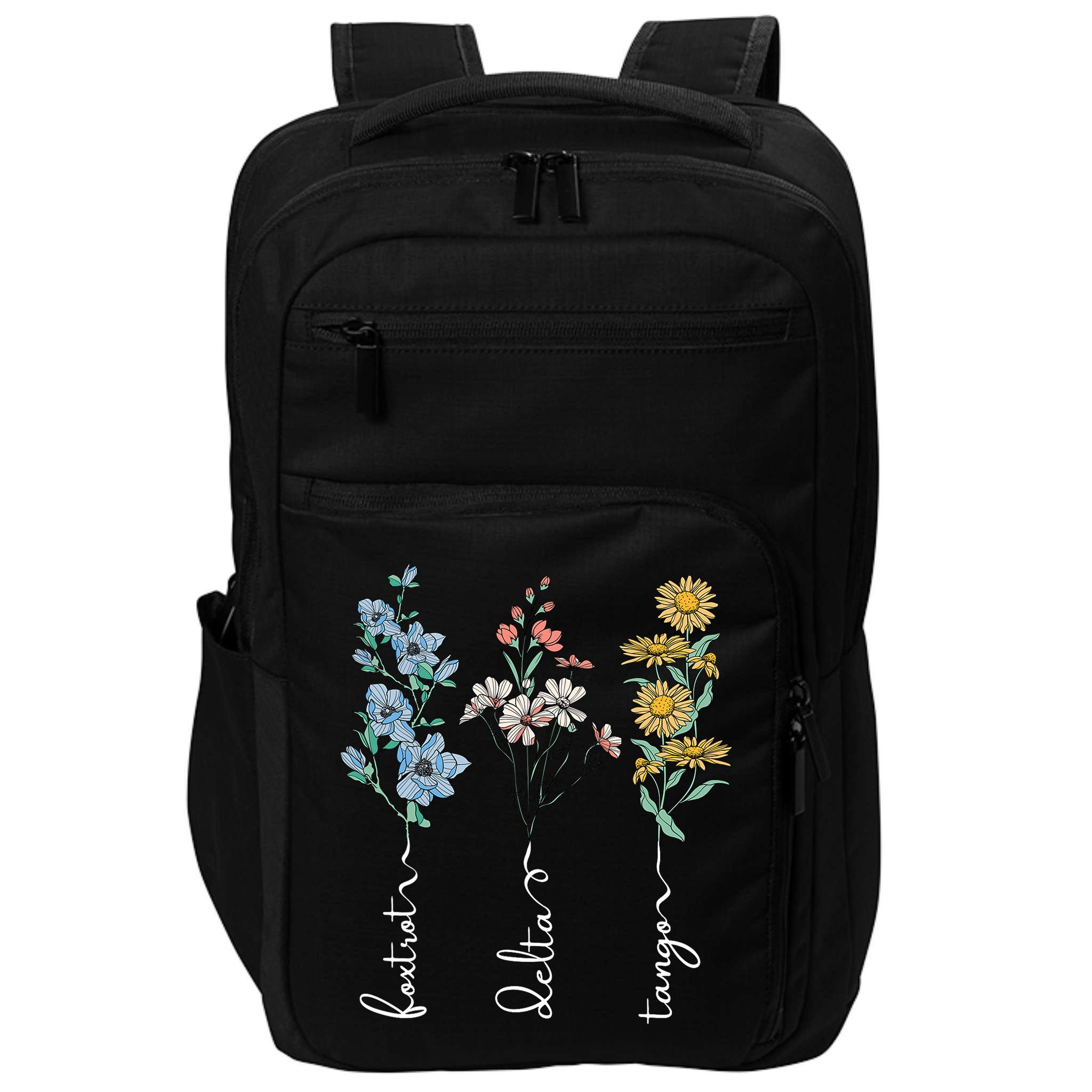 Retro Foxtrots Deltas Tangos Flower Impact Tech Backpack