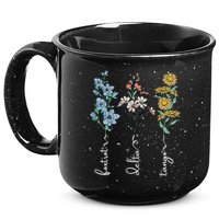Retro Foxtrots Deltas Tangos Flower 15oz Campfire Ceramic Mug