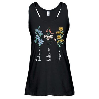 Retro Foxtrots Deltas Tangos Flower Ladies Essential Flowy Tank