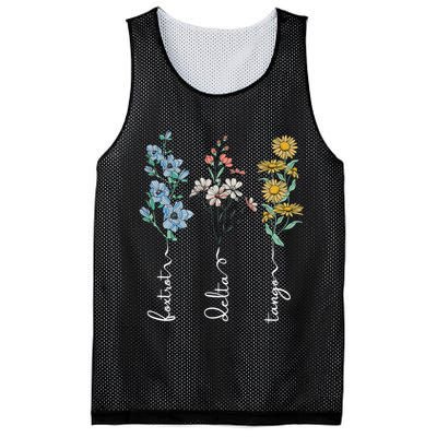 Retro Foxtrots Deltas Tangos Flower Mesh Reversible Basketball Jersey Tank