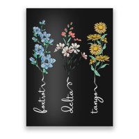 Retro Foxtrots Deltas Tangos Flower Poster