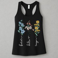 Retro Foxtrots Deltas Tangos Flower Womens Tank Top