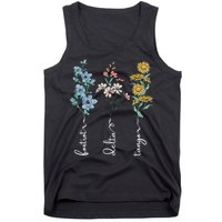 Retro Foxtrots Deltas Tangos Flower Tank Top