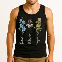 Retro Foxtrots Deltas Tangos Flower Tank Top