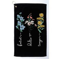 Retro Foxtrots Deltas Tangos Flower Golf Towel