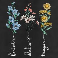 Retro Foxtrots Deltas Tangos Flower Golf Towel
