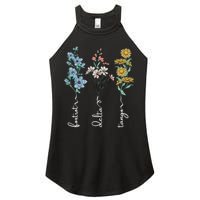 Retro Foxtrots Deltas Tangos Flower Women's Perfect Tri Rocker Tank