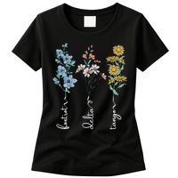 Retro Foxtrots Deltas Tangos Flower Womens T-Shirt