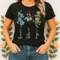 Retro Foxtrots Deltas Tangos Flower Womens T-Shirt