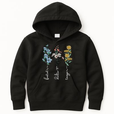 Retro Foxtrots Deltas Tangos Flower Kids Hoodie