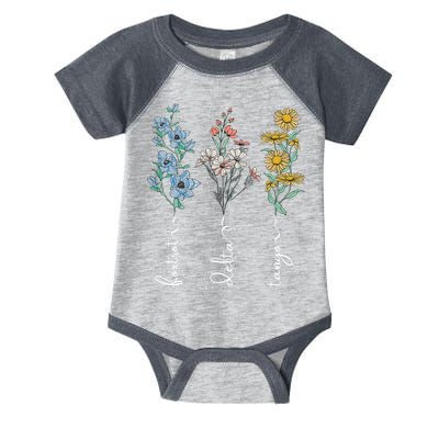 Retro Foxtrots Deltas Tangos Flower Infant Baby Jersey Bodysuit