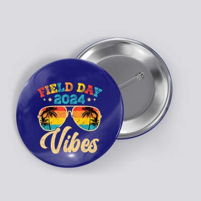 Retro Field Day Vibes Funny For Teacher Field Day Meaningful Gift Button