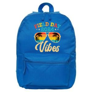 Retro Field Day Vibes Funny For Teacher Field Day Meaningful Gift 16 in Basic Backpack