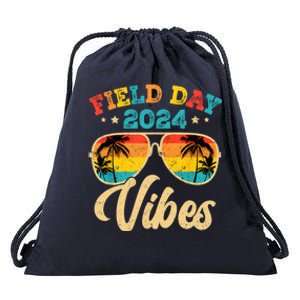 Retro Field Day Vibes Funny For Teacher Field Day Meaningful Gift Drawstring Bag