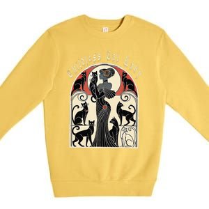 Retro Funny Design Childless Cat Ladies Cat Karma Premium Crewneck Sweatshirt