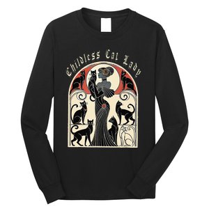 Retro Funny Design Childless Cat Ladies Cat Karma Long Sleeve Shirt