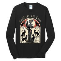 Retro Funny Design Childless Cat Ladies Cat Karma Tall Long Sleeve T-Shirt