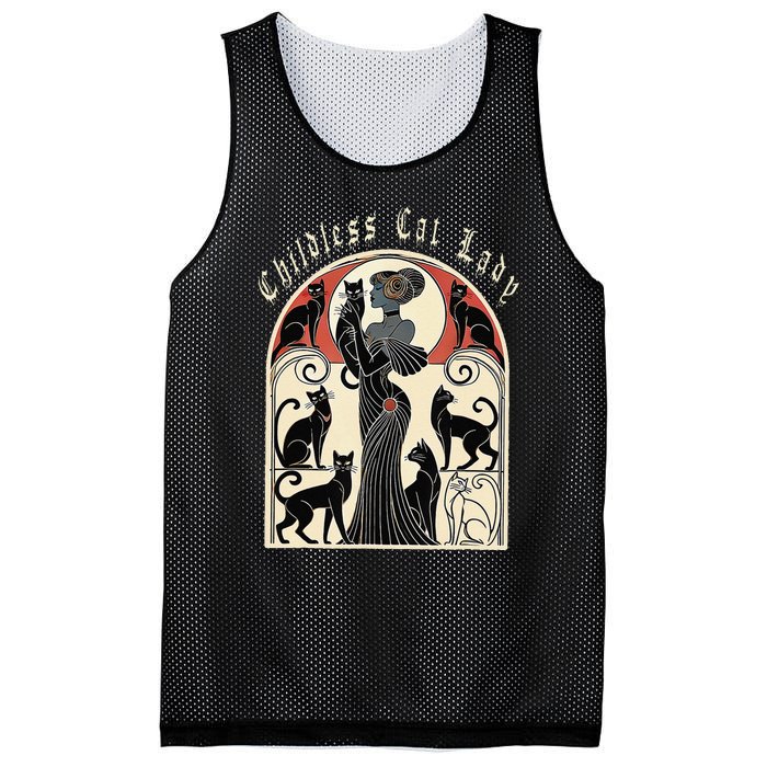 Retro Funny Design Childless Cat Ladies Cat Karma Mesh Reversible Basketball Jersey Tank