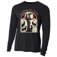 Retro Funny Design Childless Cat Ladies Cat Karma Cooling Performance Long Sleeve Crew