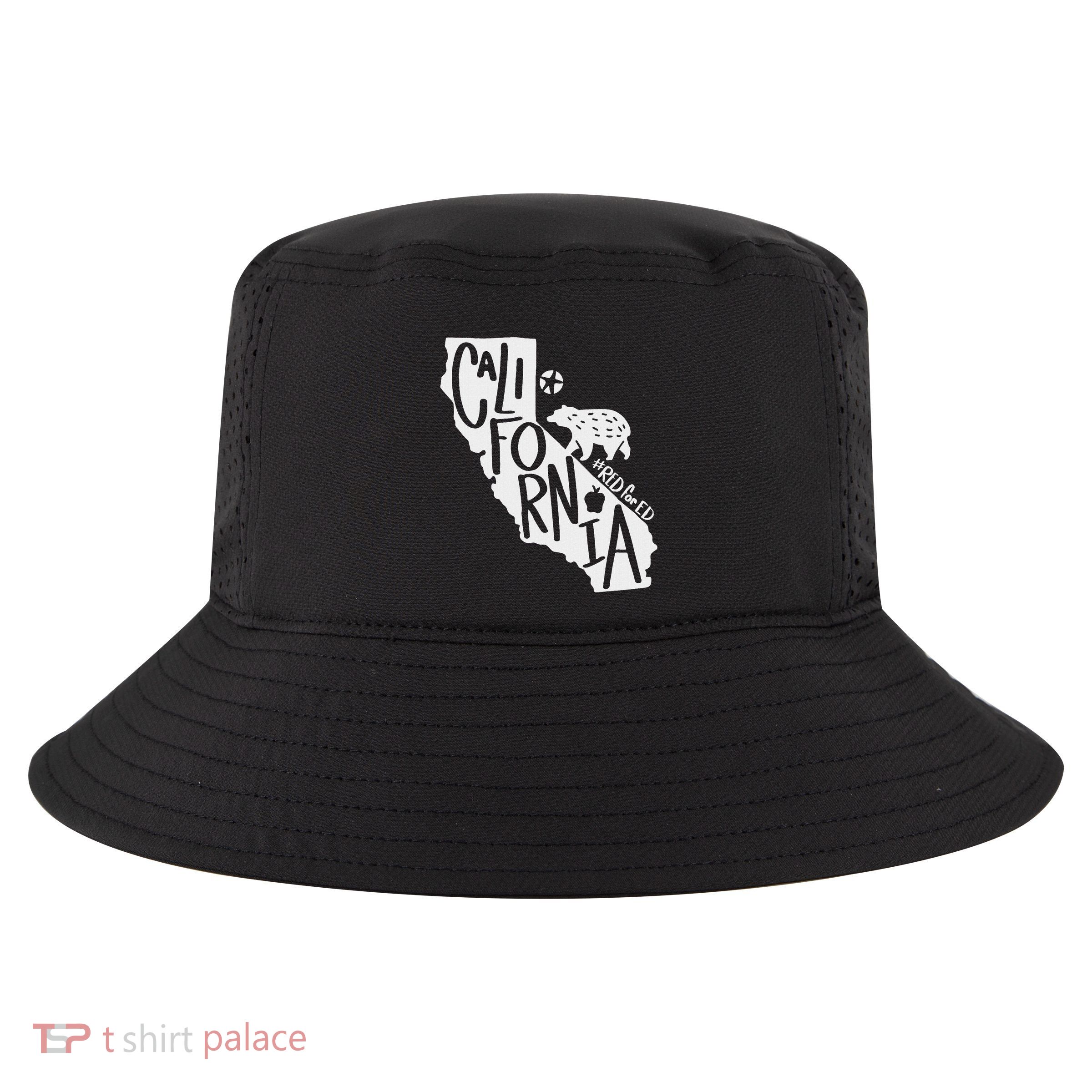 Red For Ed California State Teachers Protest March Strike Cool Comfort Performance Bucket Hat