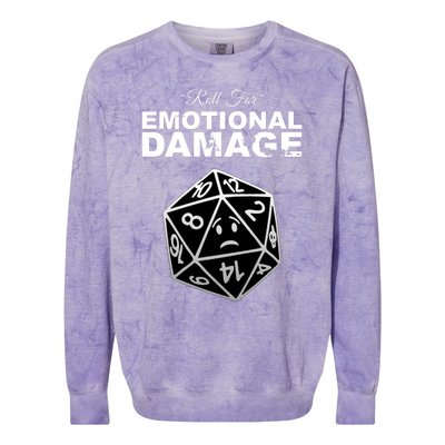 Roll For Emotional Damage Colorblast Crewneck Sweatshirt