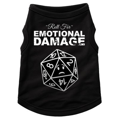 Roll For Emotional Damage Doggie Tank