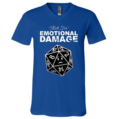 Roll For Emotional Damage V-Neck T-Shirt