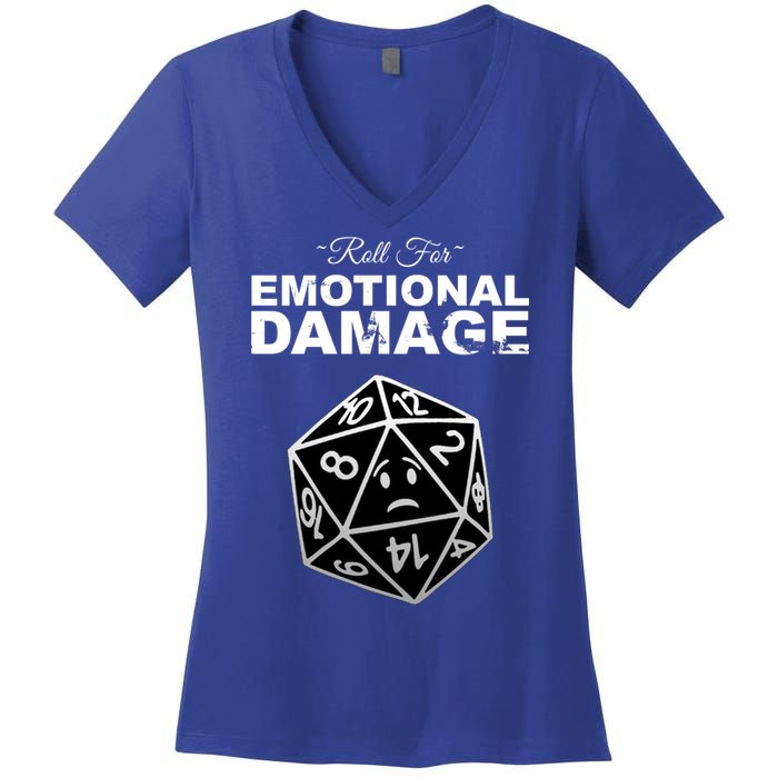 Roll For Emotional Damage Women's V-Neck T-Shirt