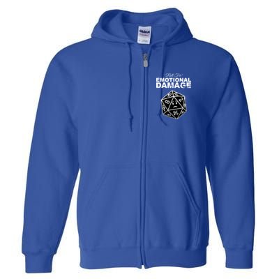 Roll For Emotional Damage Full Zip Hoodie