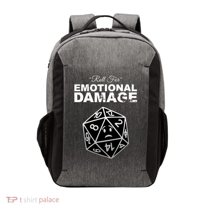 Roll For Emotional Damage Vector Backpack