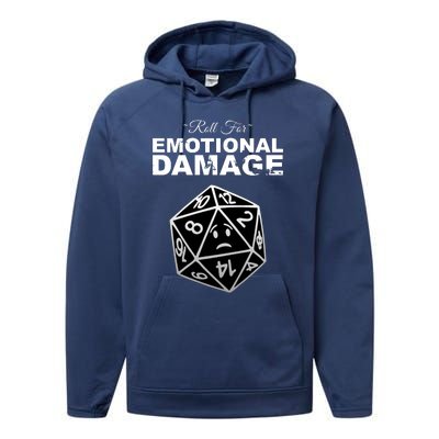 Roll For Emotional Damage Performance Fleece Hoodie