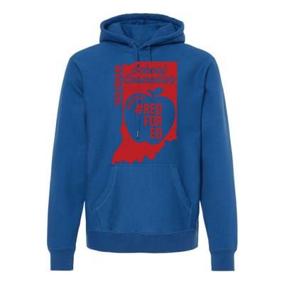 Red For Ed Indiana School Counselor #Redfored Gift Premium Hoodie