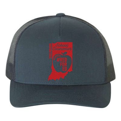 Red For Ed Indiana School Counselor #Redfored Gift Yupoong Adult 5-Panel Trucker Hat