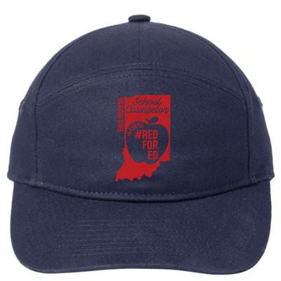 Red For Ed Indiana School Counselor #Redfored Gift 7-Panel Snapback Hat