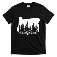 Red For Ed Oregon Trees Teacher Support T-Shirt