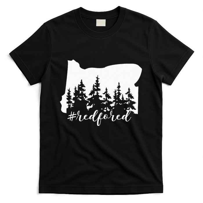 Red For Ed Oregon Trees Teacher Support T-Shirt