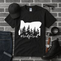 Red For Ed Oregon Trees Teacher Support Tall T-Shirt
