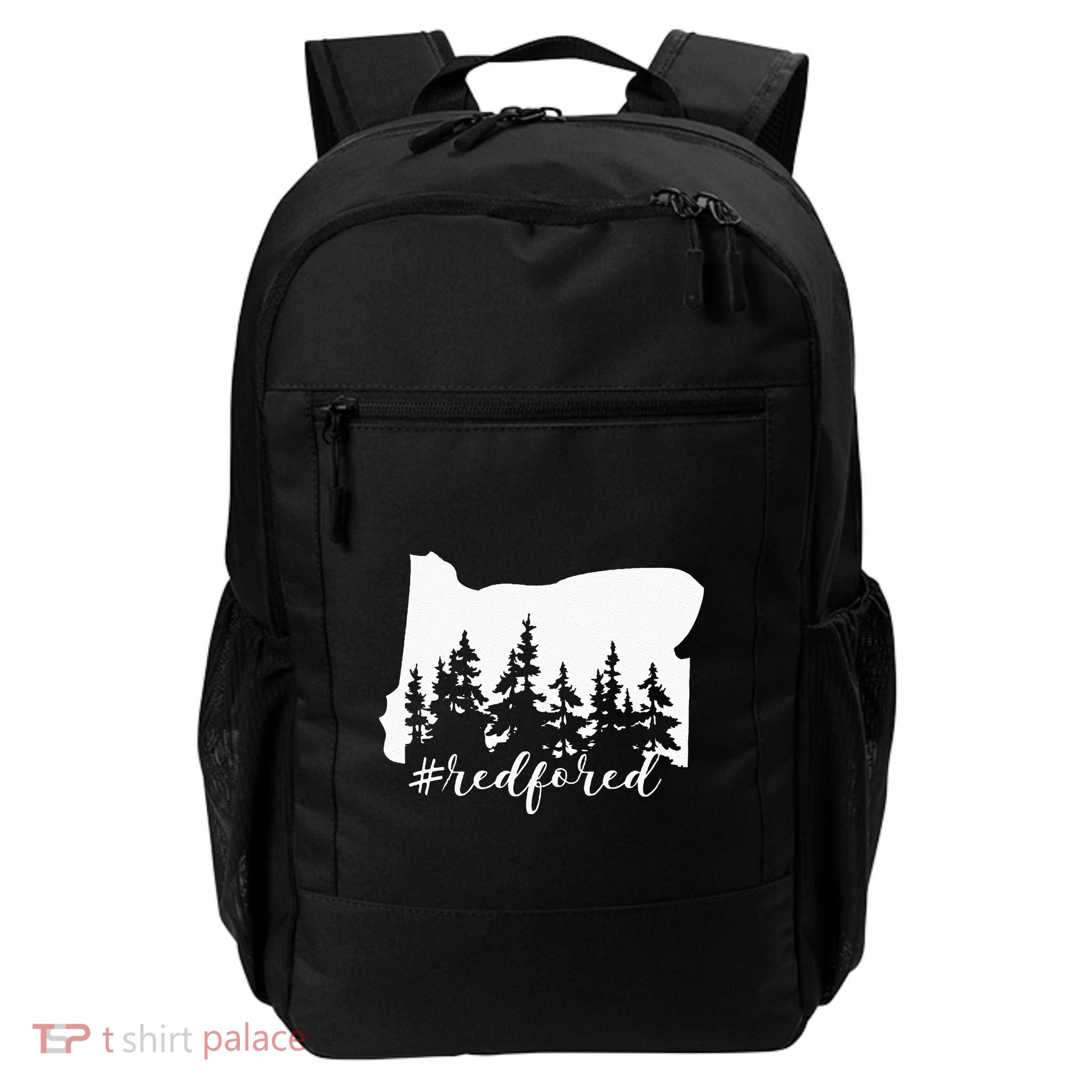Red For Ed Oregon Trees Teacher Support Daily Commute Backpack