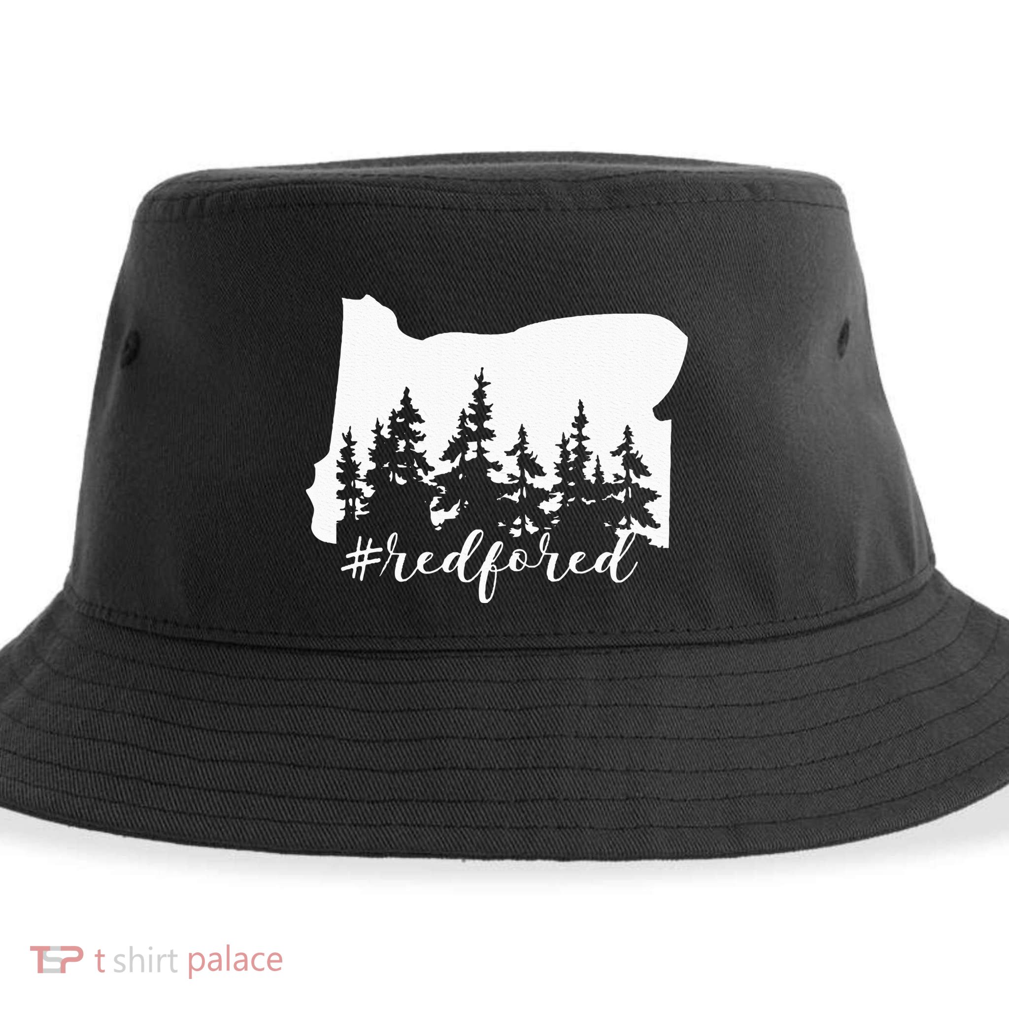 Red For Ed Oregon Trees Teacher Support Sustainable Bucket Hat