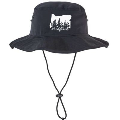 Red For Ed Oregon Trees Teacher Support Bucket Hat