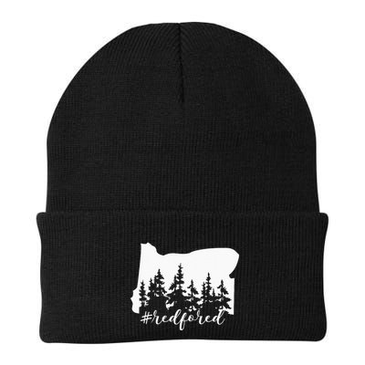 Red For Ed Oregon Trees Teacher Support Beanie