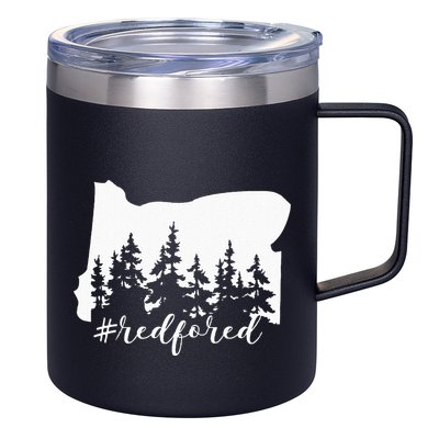 Red For Ed Oregon Trees Teacher Support 12oz Stainless Steel Coffee Mug