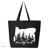 Red For Ed Oregon Trees Teacher Support 25L Jumbo Tote