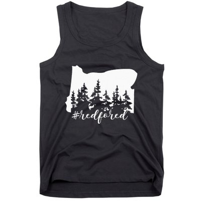 Red For Ed Oregon Trees Teacher Support Tank Top
