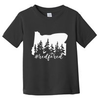 Red For Ed Oregon Trees Teacher Support Toddler T-Shirt