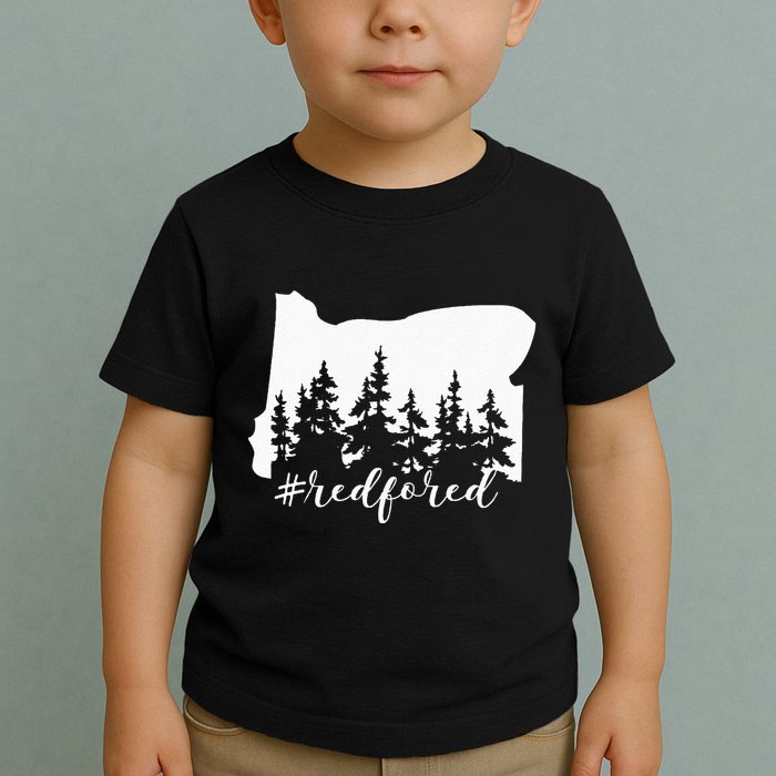 Red For Ed Oregon Trees Teacher Support Toddler T-Shirt