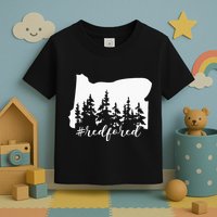 Red For Ed Oregon Trees Teacher Support Toddler T-Shirt