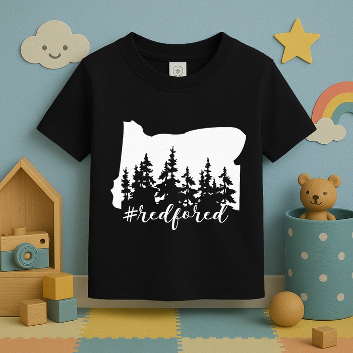 Red For Ed Oregon Trees Teacher Support Toddler T-Shirt